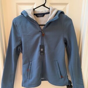 Turtleson | Dusty Blue | Waffle Knit Fleece Zip Up